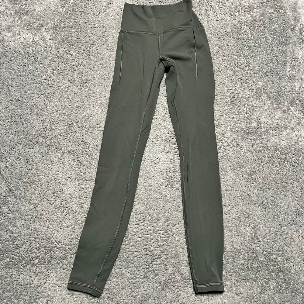 Athleta Leggings Pants Womens XXS Green Transecend Stash